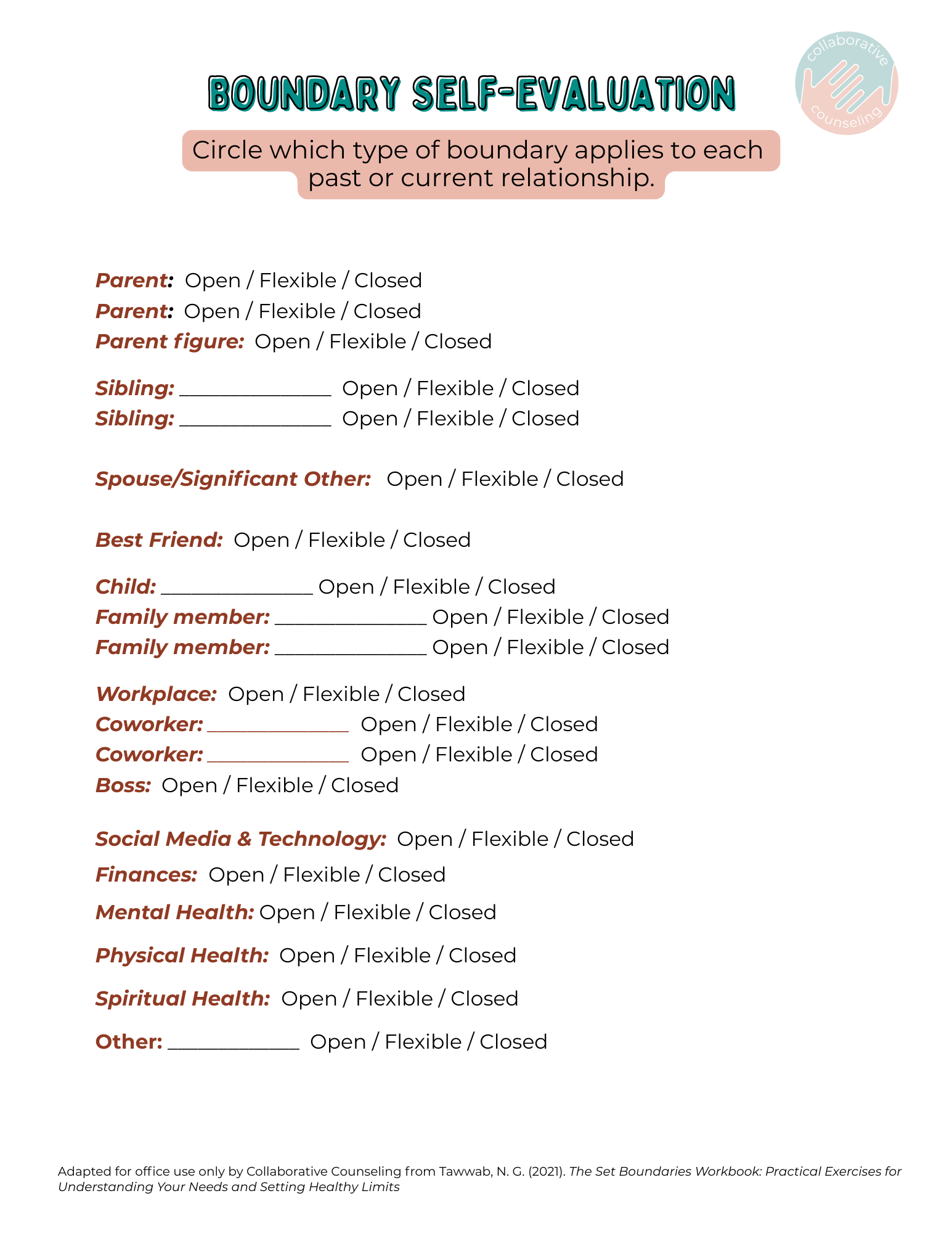 Self-Evaluation Preview